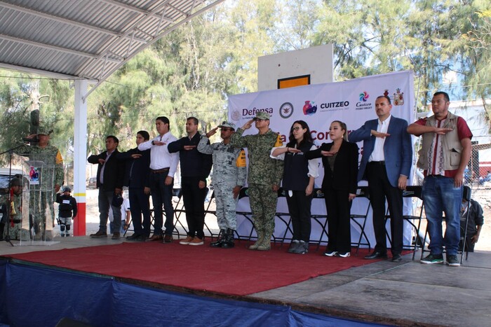  Ejército Mexicano y la Guardia Nacional realizan actividades de Labor Social en Cuitzeo.