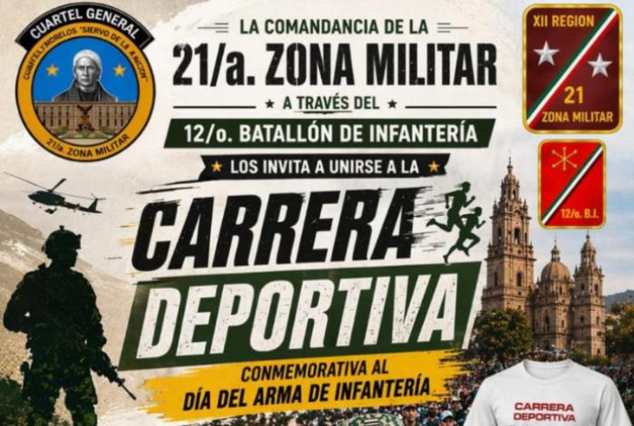El Ejército invita a la Carrera Atlética por el Día de la Infantería; será gratis en Morelia