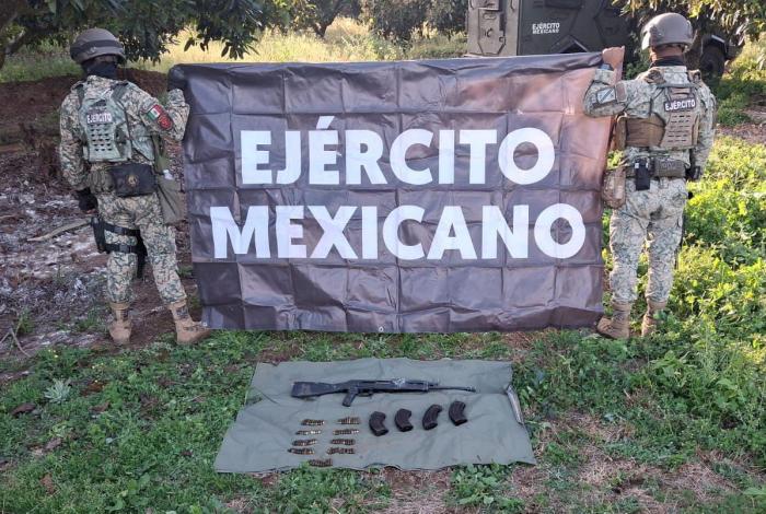 El Ejército Mexicano y la Guardia Nacional aseguran artefactos explosivos en Michoacán
