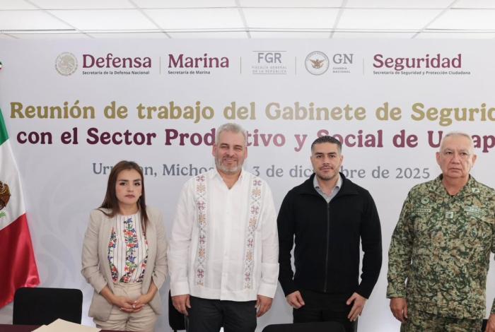 El gabinete de seguridad refuerza acciones coordinadas en Michoacán