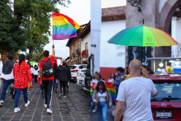 El pueblo mágico de Pátzcuaro celebra su marcha 2025 del orgullo LGBTTTIQ+