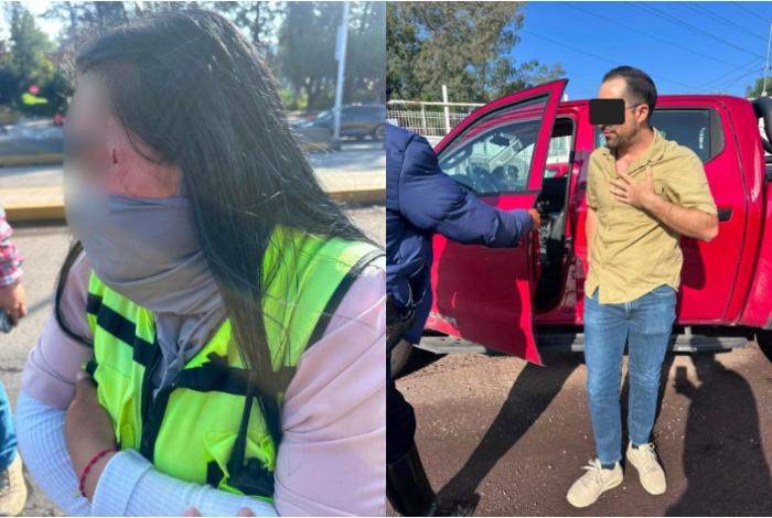 El señor quería pasar: sujeto golpea a trabajadora de obra vial en Morelia y es detenido