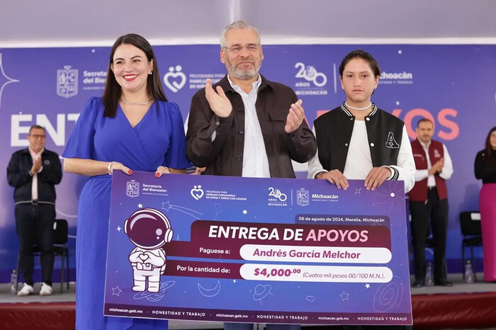  En 2024, beneficiados con apoyos económicos más de 2 mil mujeres, niñas y niños con cáncer: Bedolla