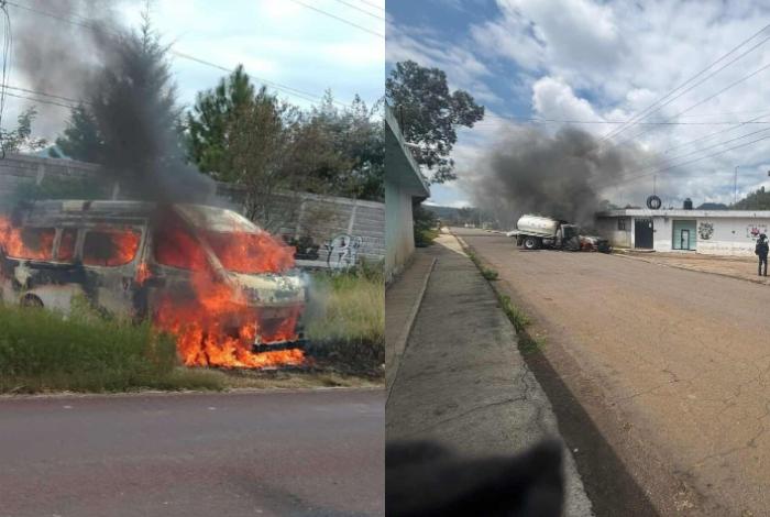 En alerta Erongarícuaro y Pátzcuaro: hombres en seis camionetas incendiaron vehículos y bloquearon caminos