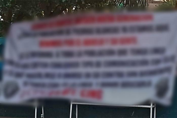 En Buenavista cuelgan mantas firmadas por grupo delictivo en contra de rivales