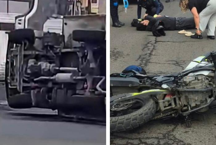 En diversos hechos, vuelca camioneta y moto atropella a peatón en Morelia
