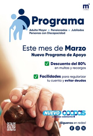  En marzo, OOAPAS brindará descuentos para adultos mayores, pensionados, jubilados y personas con discapacidad.