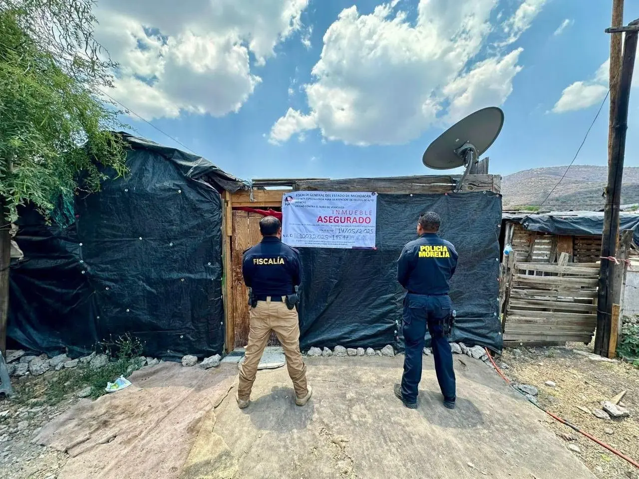 EN MORELIA, ASEGURA FISCALÍA GENERAL INMUEBLE RELACIONADO EN CONDUCTAS ILÍCITAS Y ASEGURA UN VEHÍCULO CON REPORTE DE ROBO.