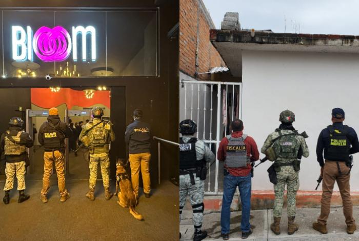 En Morelia, FGE catea dos inmuebles y asegura más de mil dosis de narcótico