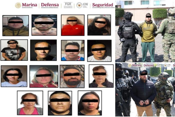 En operativos detienen en 4 estados a 15 integrantes de un grupo