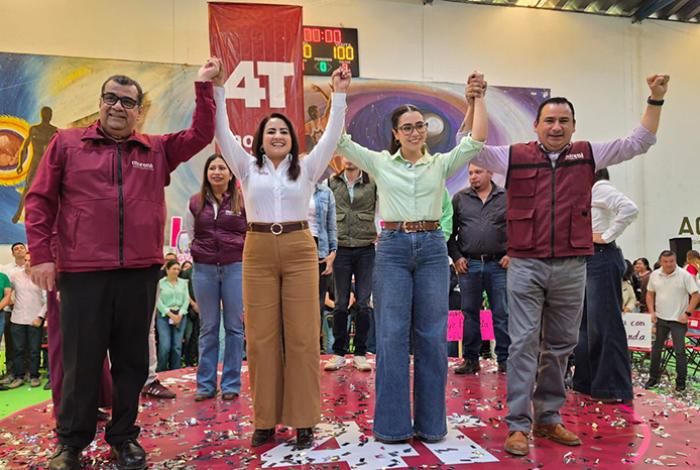 En unidad, Morena, PVEM y PT afianzaremos la continuidad en Michoacán: Gladyz Butanda