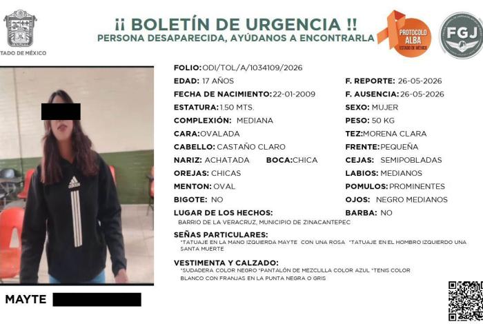 Encuentran en Michoacán a adolescente extraviada en Edomex