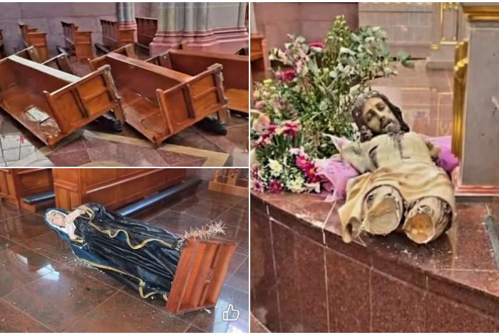 Enfermo mental destroza mobiliario e imágenes religiosas en templo de Chavinda