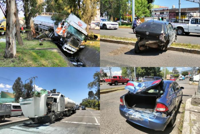 Entre volcaduras, carambolas e incendios, martes de accidentes en Morelia