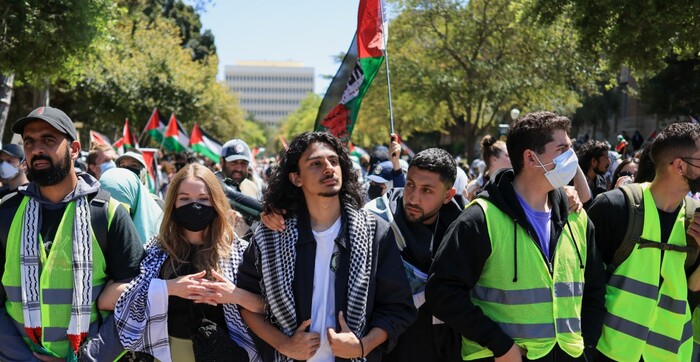 Estudiantiles universitarios protestan contra la guerra en Gaza en EU