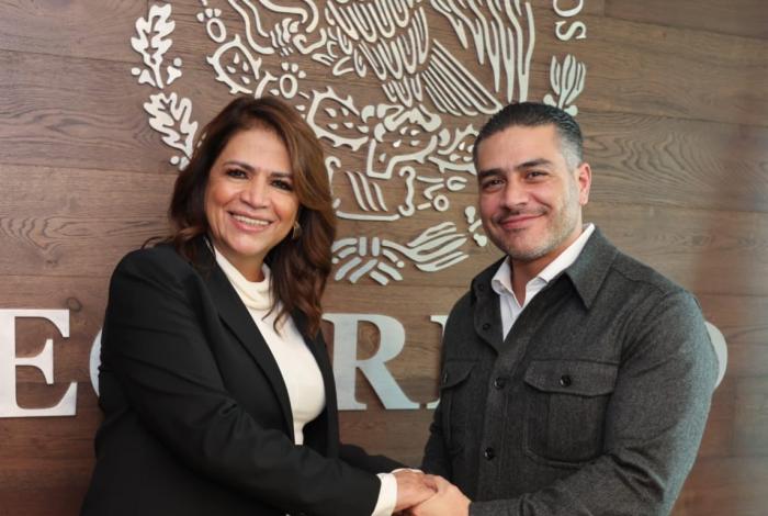 Fabiola Alanís y Omar García Harfuch fortalecen mecanismos de coordinación para el cumplimiento del Plan Michoacán