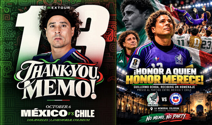 Federacion Mexicana de Futbol celebrará la carrera del portero legendario Guillermo Ochoa, el 6 de octubre en Los Ángeles previo al partido contra Chile