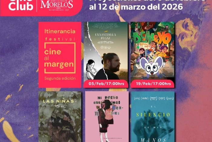 Festival “Cine al Margen” llega a la Casa Natal de Morelos: Secum
