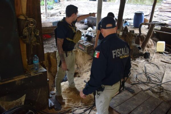 FGE asegura maquinaria para procesamiento de madera durante cateos en Madero