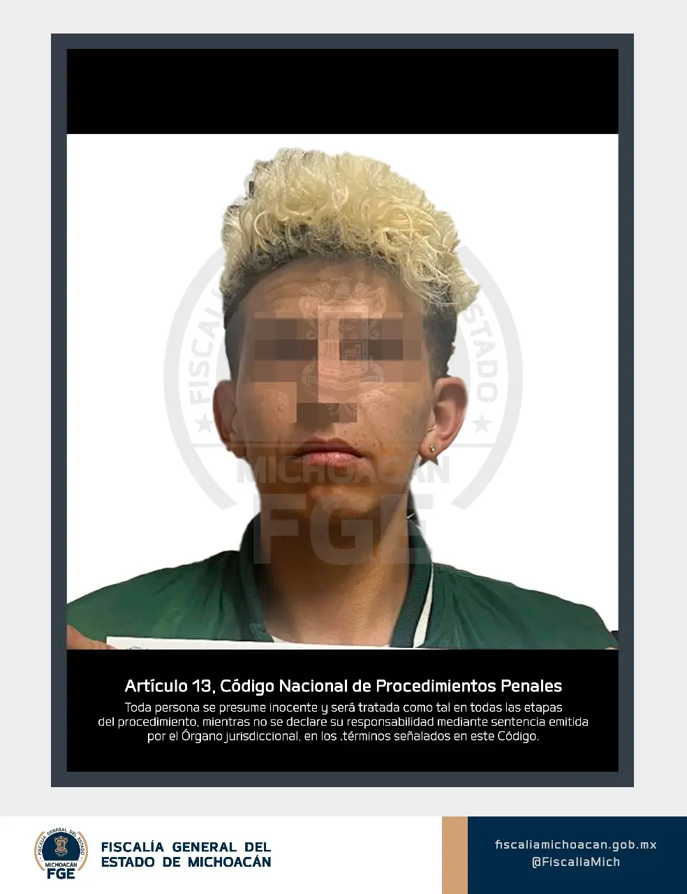 FGE detiene a Jorge Alejandro “N”, segundo implicado en el homicidio del catedrático Jean Cadet Odimba