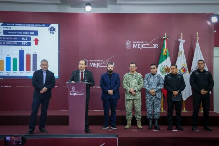 FGE fortalece resultados: aumentan cateos, órdenes de aprehensión y detenciones