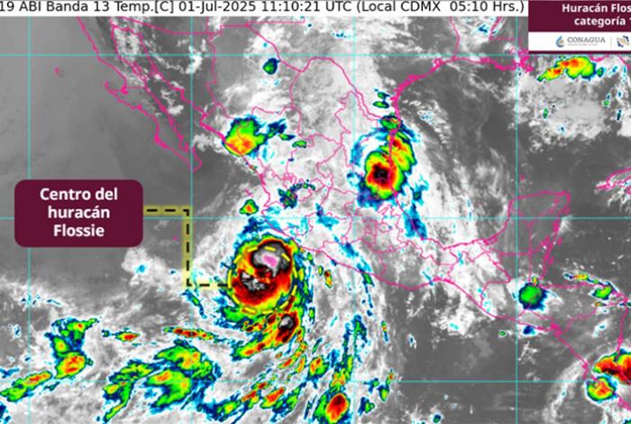 Flossie de fortalece frente a costas de Michoacán y Colima, y podría escalar a huracán categoría 2