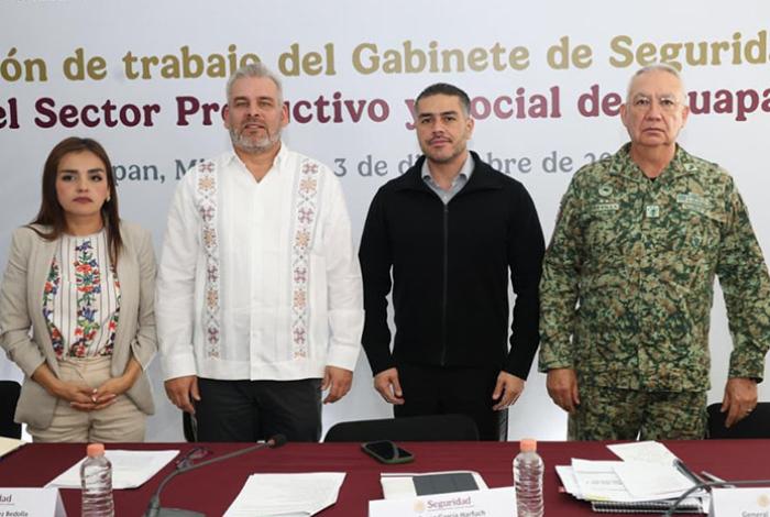 Gabinete de Seguridad refuerza acciones coordinadas en Michoacán