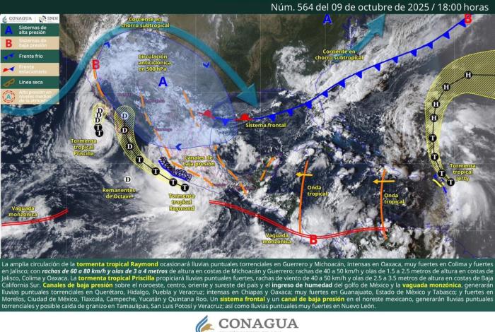 #Galería | Por tormenta “Raymond”, Conagua mantiene monitoreo en Coahuayana, Aquila, Lázaro Cárdenas, Arteaga, Aguililla, Chinicuila y Coalcomán