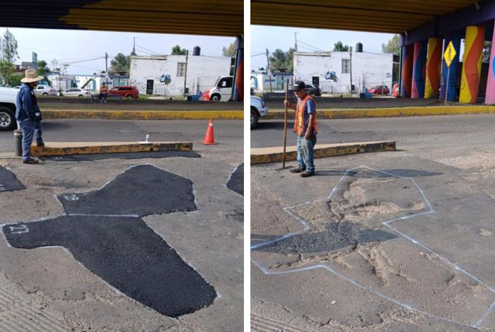 Gobierno de Morelia repara lateral de la Madero poniente, por el distribuidor vial de salida a Quiroga