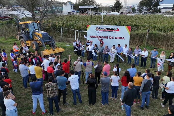 Gobierno de Tarímbaro inicia construcción de unidad deportiva en fraccionamiento Terranova 1