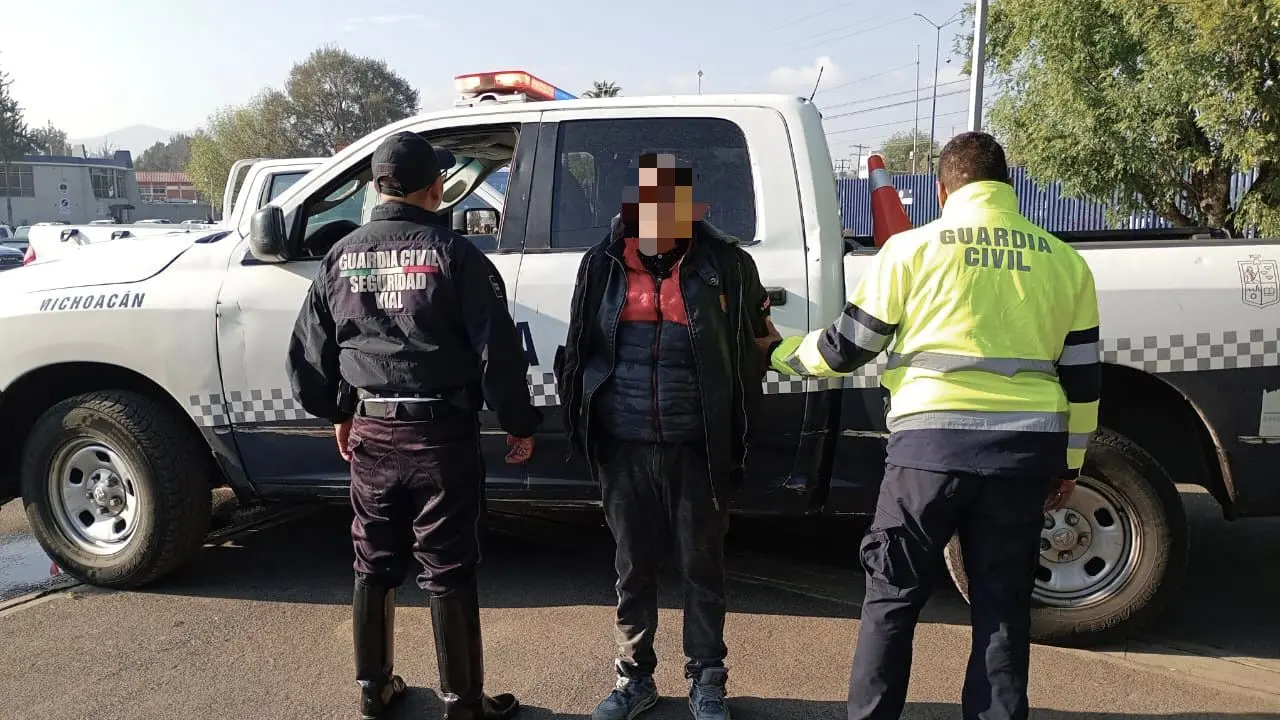 Guardia Civil detiene a presunto asaltante de transeúntes en Morelia