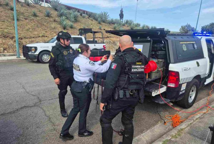  Guardia Civil neutraliza granada de gas, fue localizada en excavación por construcción