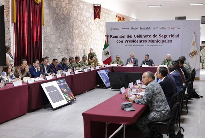 Harfuch y Trevilla se reúnen con Bedolla y ediles; destacan coordinación en resultados de seguridad