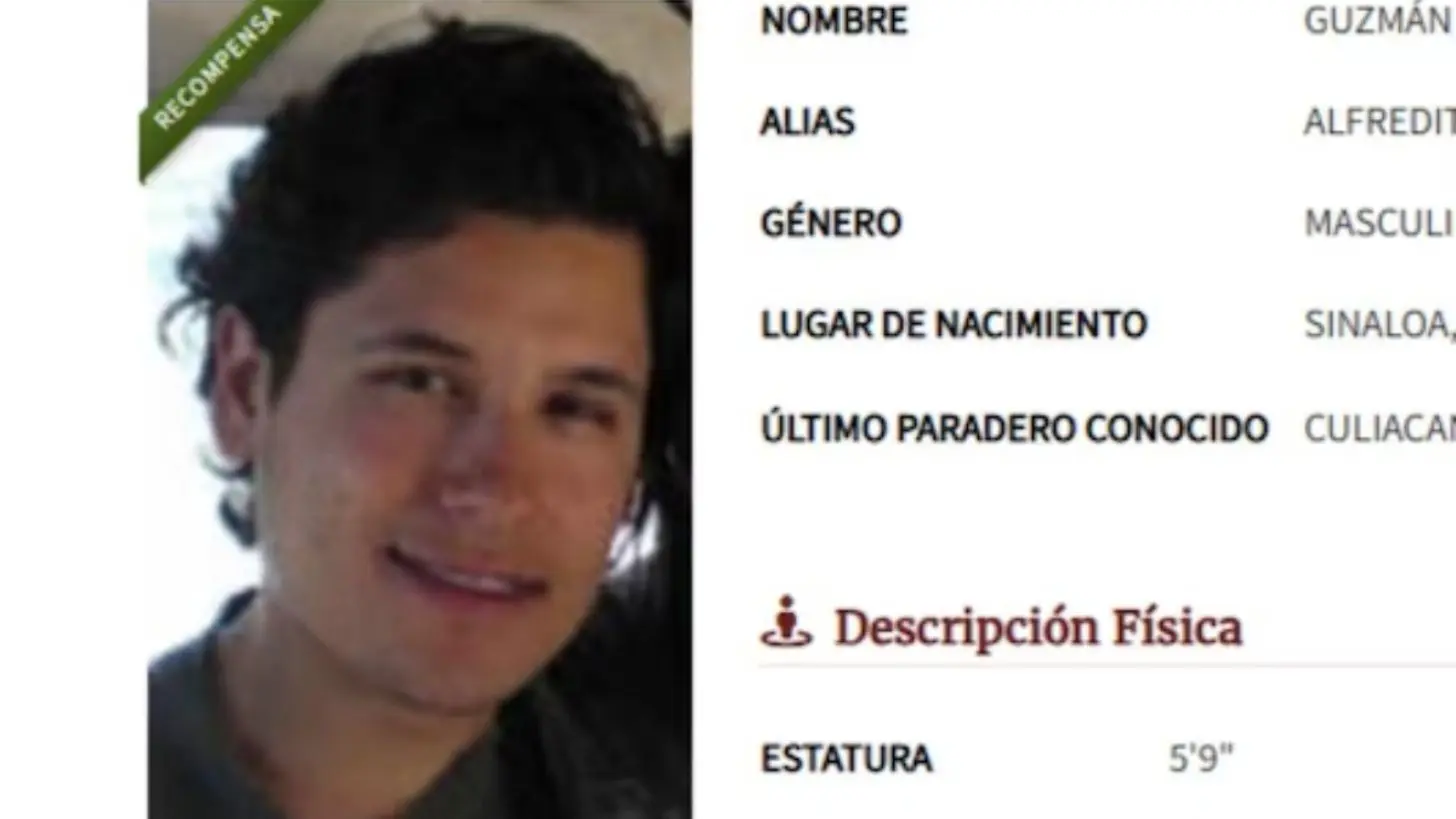 Hasta 10 millones de Dólares el ICE ofrece por Alfredo Guzmán Salazar, alías “Alfredillo”