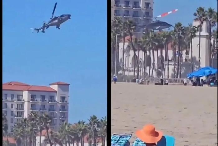 Helicóptero se desploma sobre la Pacific Coast Highway en los Ángeles y deja heridos