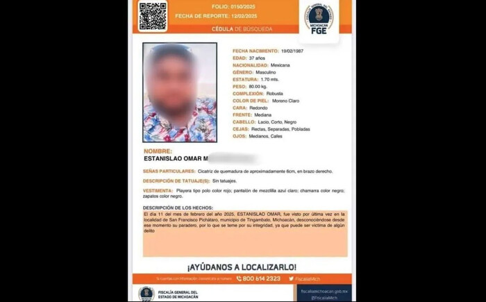  Hombre reportado como desaparecido es encontrado asesinado en la región de Pátzcuaro