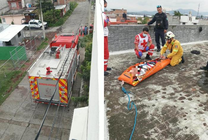 Hombre sufre descarga eléctrica en la azote de su casa en Morelia