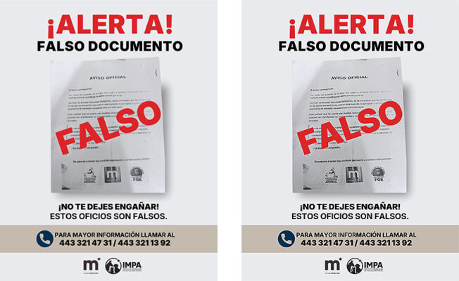 IMPA alerta sobre documentos apócrifos distribuidos en domicilios de Morelia