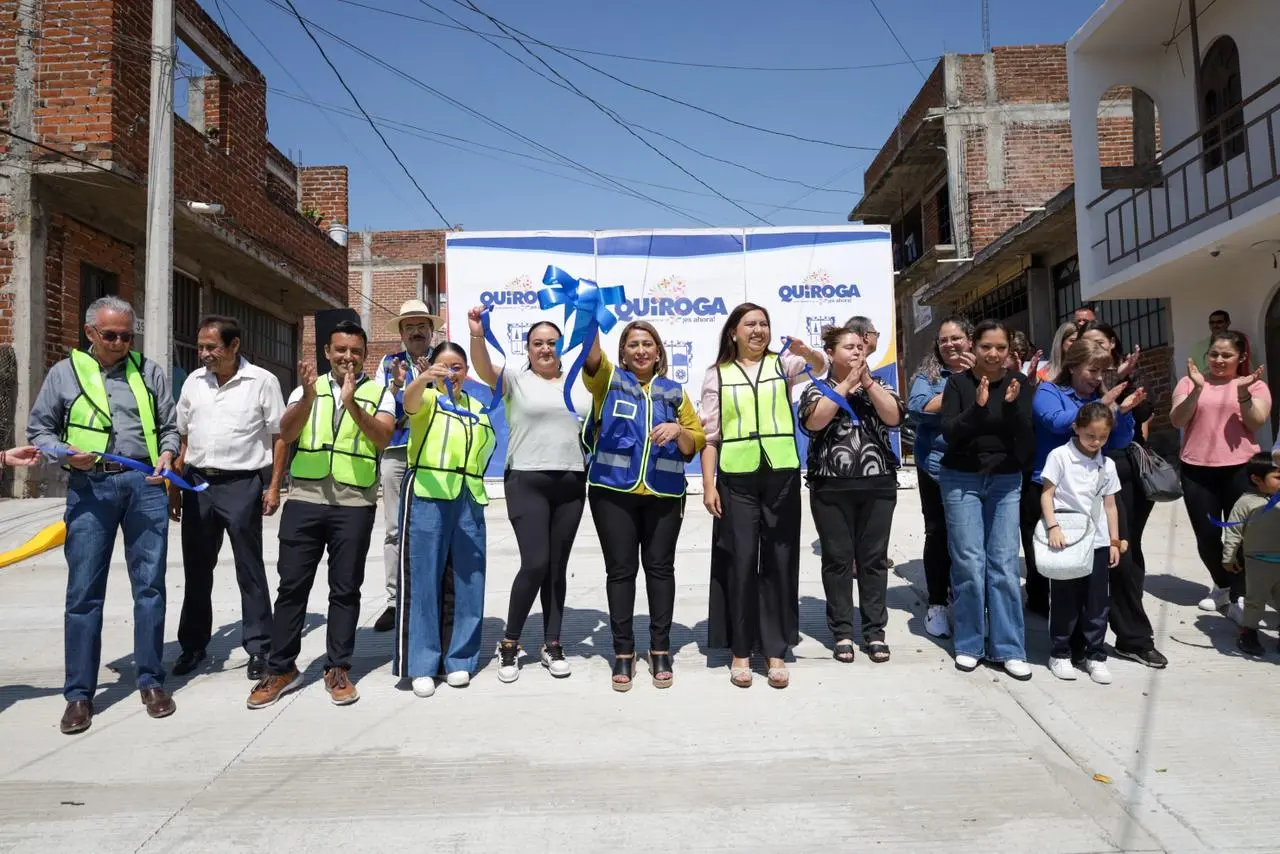 Inaugura Alma Mireya González Sánchez obras en la calle Agustín Melgar en colonia Altamirano