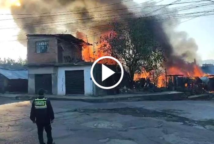 Inc3ndio devora un domicilio en la salida a Quiroga