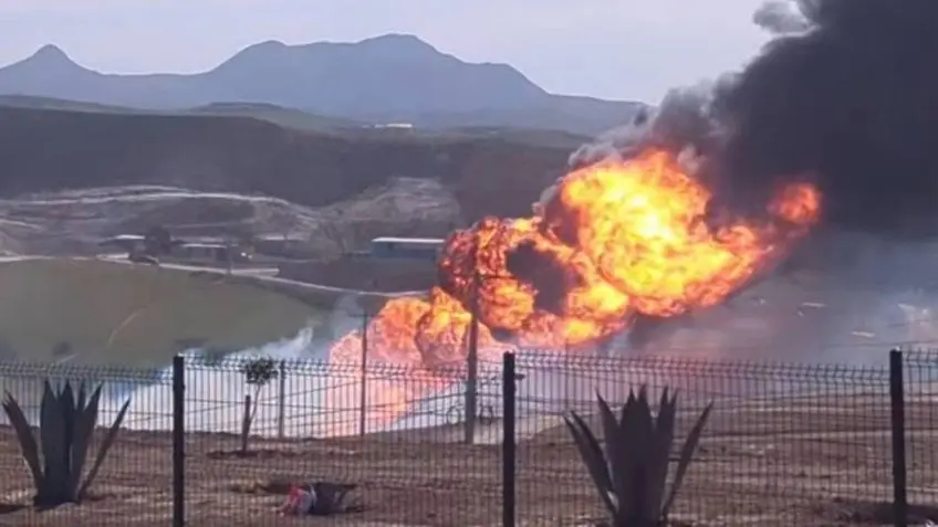 Incendio de ducto de Pemex en Rosarito, Baja California