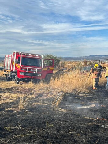 Incendio de pastizal alcanza corralón en La Piedad