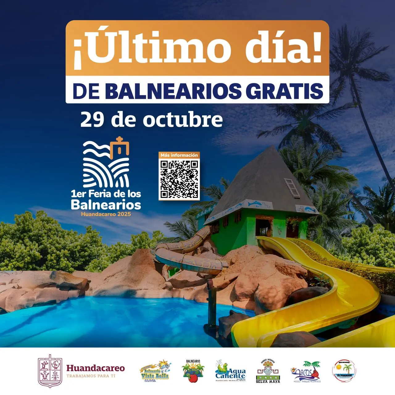 Invita Alexis Velázquez al último día de la 1ª Feria de los Balnearios en Huandacareo