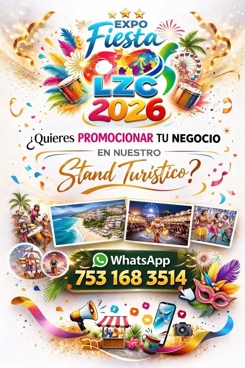 Invitan a Promocionar Negocios Locales en el Stand Turístico de la Expo Fiesta LZC 2026