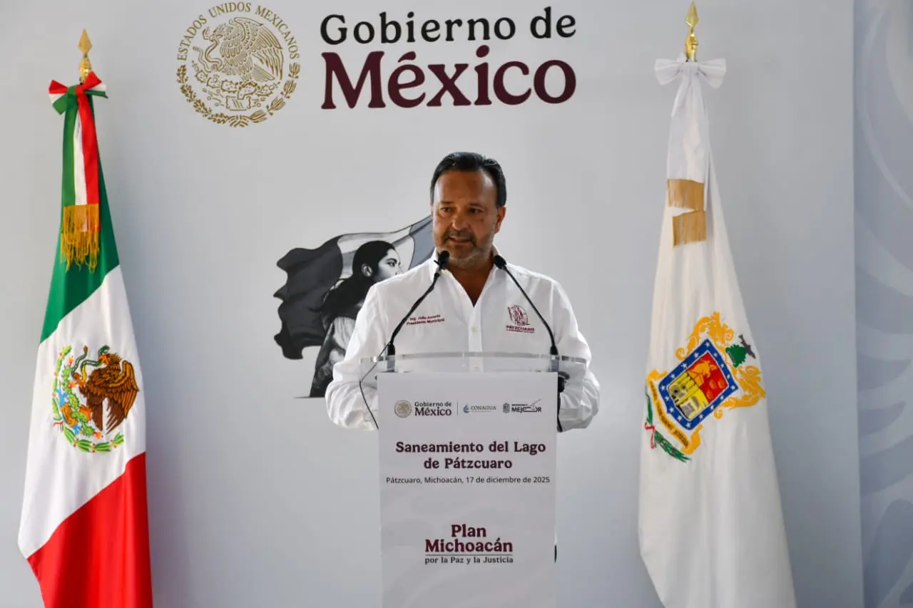 Julio Arreola arranca rehabilitación de plantas tratadoras para sanear el Lago de Pátzcuaro