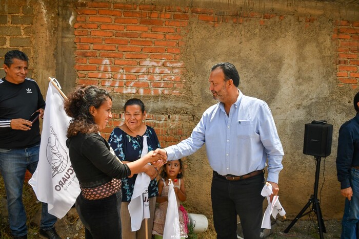Julio Arreola da banderazo de inicio a obras en las colonias Lázaro Cárdenas y Jacarandas