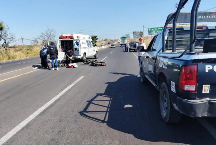 La Piedad: choque entre motocicleta y camioneta deja un lesionado