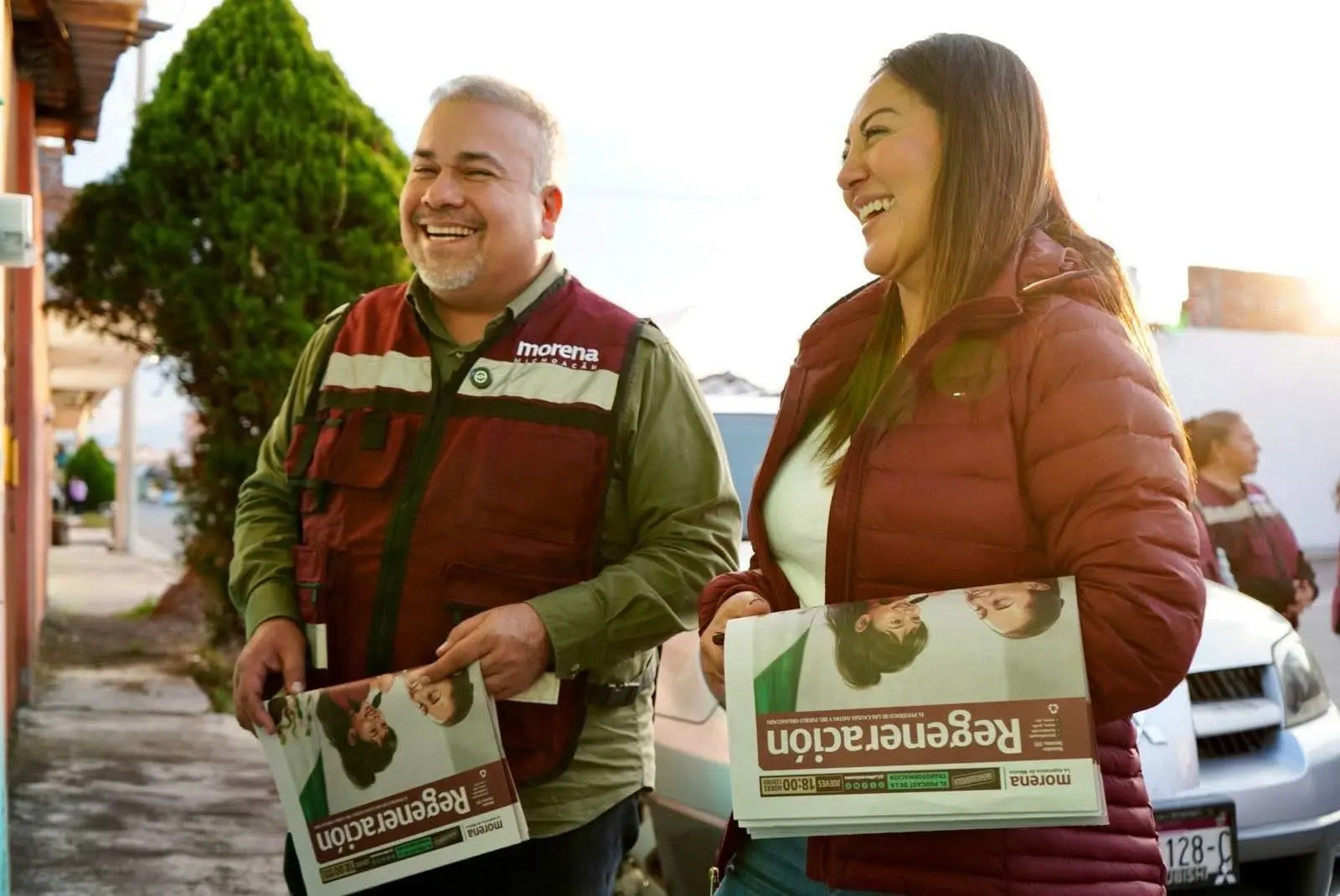 La transformación se construye en territorio, Mónica Valdez recorre Cantabria junto a dirigencia estatal de Morena, Jesús Mora