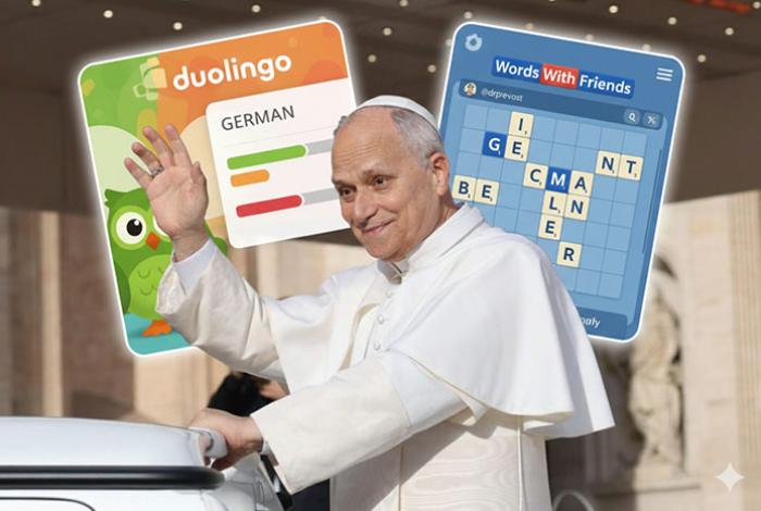 León XIV aprende alemán en Duolingo en las noches de insomnio, hasta juega Words With Friends en línea
