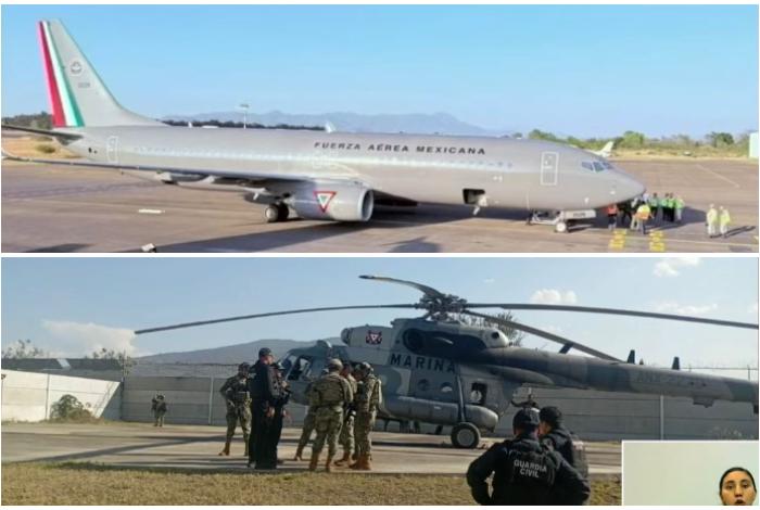 Llega a Michoacán un avión con un grupo élite del Ejército y un helicóptero para vigilar la frontera con Jalisco